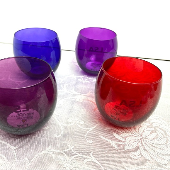 LSA International Colored Glass  Tealight Holders (4pcs.) - Picture 3 of 9